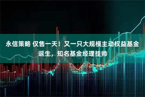 永信策略 仅售一天！又一只大规模主动权益基金诞生，知名基金经理挂帅